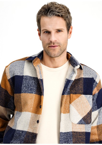 Uzun Kol Oversize Ekose Shacket Oduncu Pamuklu Gömlek / Mont modelleri