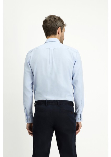 Uzun Kol Regular Fit Spor Pamuk Düğmeli Yaka Oxford Gömlek fırsatları