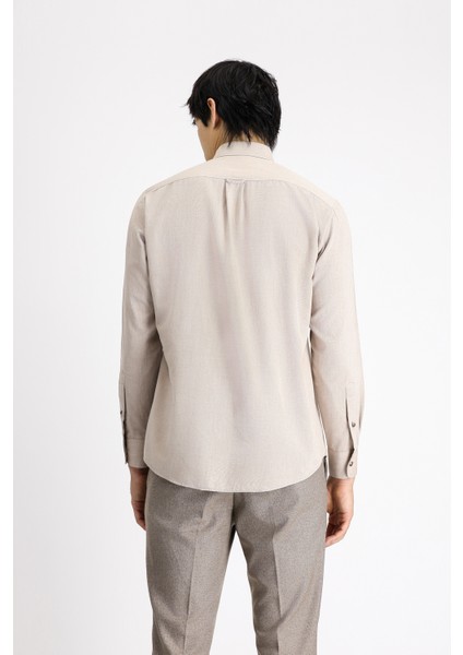 Uzun Kol Regular Fit Spor Pamuk Düğmeli Yaka Oxford Gömlek indirimleri