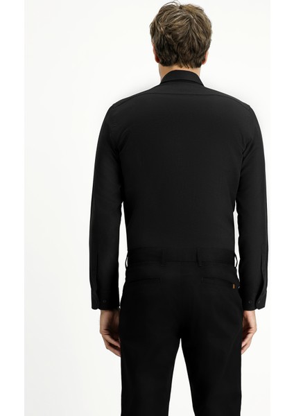 Uzun Kol Slim Fit Düğmeli Yaka Oxford Pamuklu Kolay Ütülenebilir Gömlek fırsatları