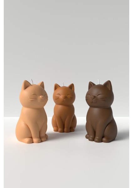 Kedi Mum Silikon Kalıp - Sevimli Kedi Mum Kalıbı, Kedi Figürlü Mum Kalıbı 9 x 5 cm fiyatları