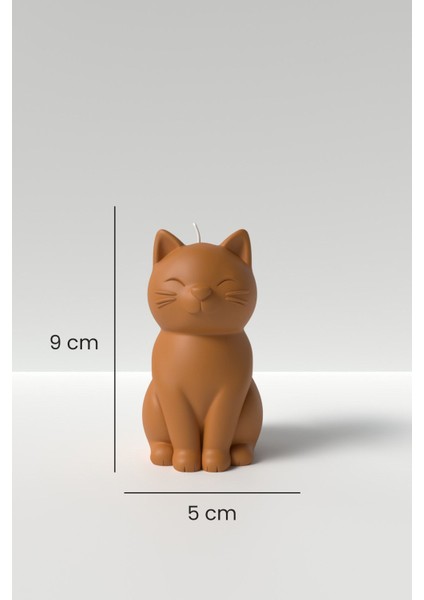 Kedi Mum Silikon Kalıp - Sevimli Kedi Mum Kalıbı, Kedi Figürlü Mum Kalıbı 9 x 5 cm modelleri