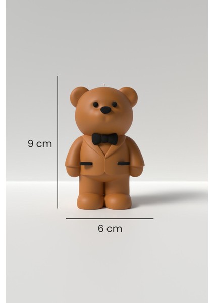 Damat Ayıcık Mum Silikon Kalıp - Ayıcık Mum Kalıbı, Süsülü Ayıcık Mum Kalıbı 9 x 6 cm modelleri