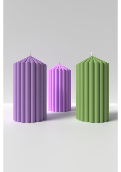 Orta Boy Sütün Mum Silikon Kalıp - Silindir Sütün Mum Kalıbı, Orta Boy Sütün Mum Kalıbı 14 x 7 cm fiyatları