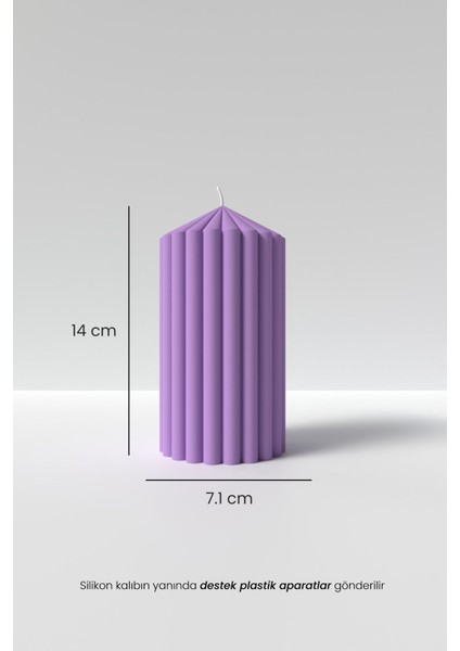 Orta Boy Sütün Mum Silikon Kalıp - Silindir Sütün Mum Kalıbı, Orta Boy Sütün Mum Kalıbı 14 x 7 cm modelleri