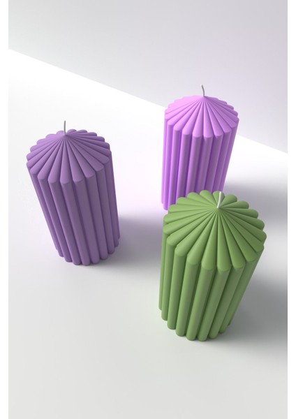 Orta Boy Sütün Mum Silikon Kalıp - Silindir Sütün Mum Kalıbı, Orta Boy Sütün Mum Kalıbı 14 x 7 cm fırsatları