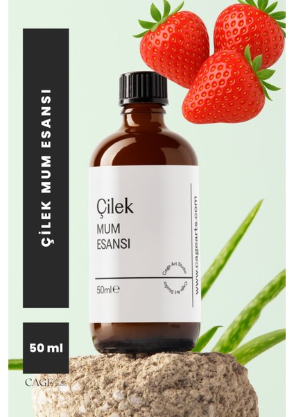 Çilek Mum Esansı 50 Ml, Yüksek Kalite Mum Esansı, Mum Koku Esansı, Soya Wax Esansı 50ML
