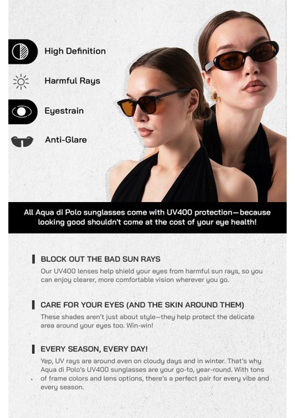 Aqua Di Polo 1987 Siyah Kadın Güneş Gözlüğü APSU038101 indirimleri