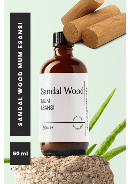 Sandal Wood Mum Esansı 50 Ml, Yüksek Kalite Mum Esansı, Mum Koku Esansı, Soya Wax Esansı 50ML
