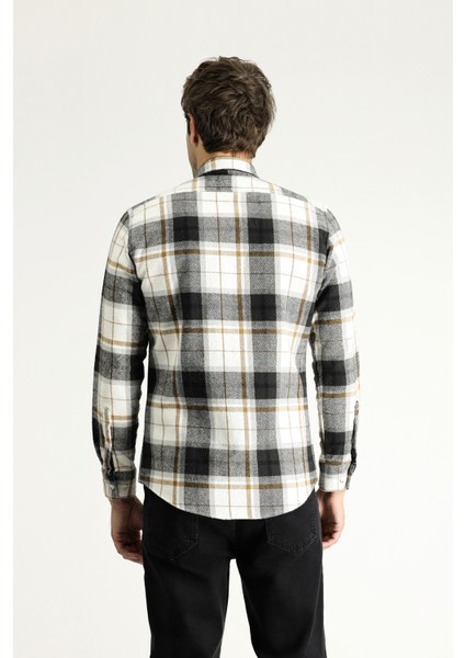 Uzun Kol Slim Fit Dar Kesim Oduncu Ekose Pamuk Gömlek fırsatları