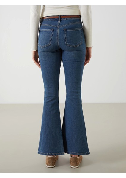 Lcw Jeans Indigo Mars Flare Kadın Jean Pantolon fırsatları