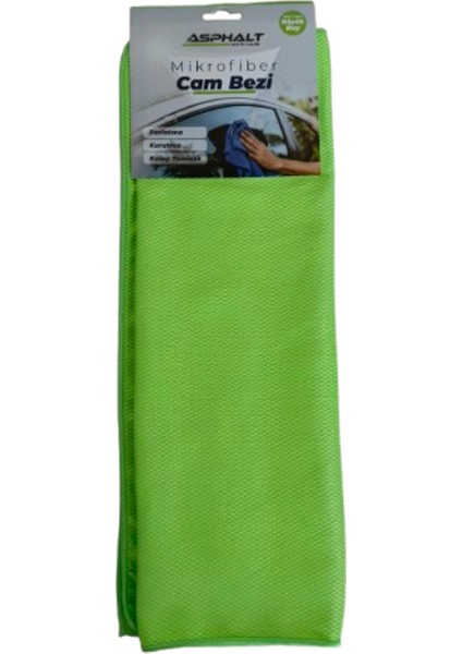 Yeşil Baklava Desenli Mikrofiber Cam Bezi