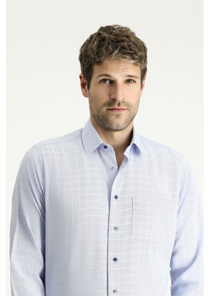 Uzun Kol Regular Fit Non Iron Ekose Pamuklu Gömlek modelleri