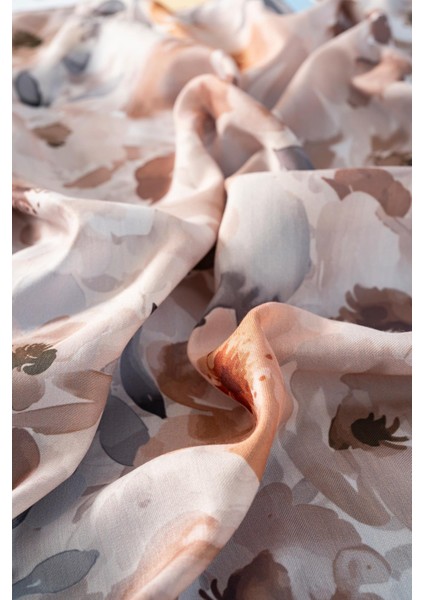 Kadın Desenli Peonia Soft Eşarp modelleri