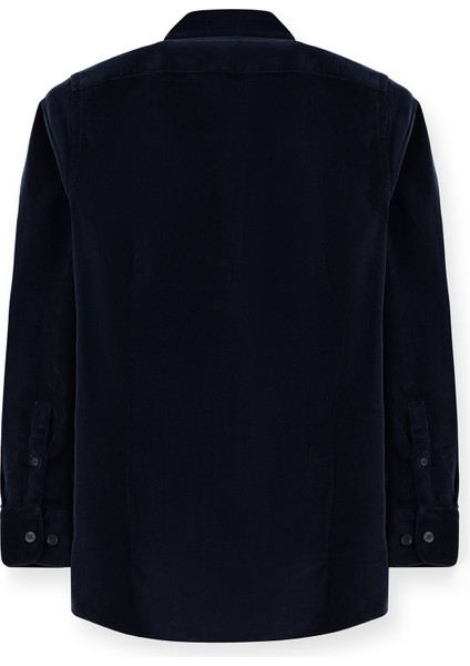 Uzun Kol Slim Fit Dar Kesim Kadife Pamuklu Düğmeli Yaka Gömlek fiyatları