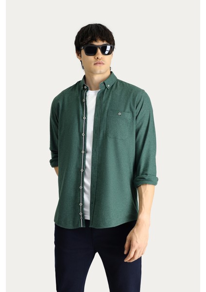 Uzun Kol Slim Fit Dar Kesim Oduncu Spor Pamuklu Düğmeli Yaka Gömlek modelleri