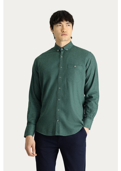 Uzun Kol Slim Fit Dar Kesim Oduncu Spor Pamuklu Düğmeli Yaka Gömlek fırsatları