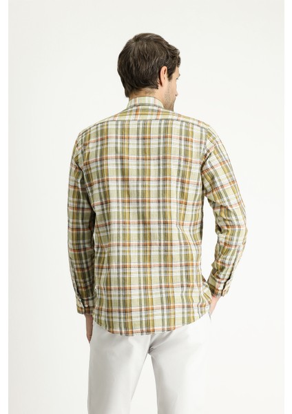 Uzun Kol Regular Fit Ekose Spor Pamuk Gömlek fırsatları