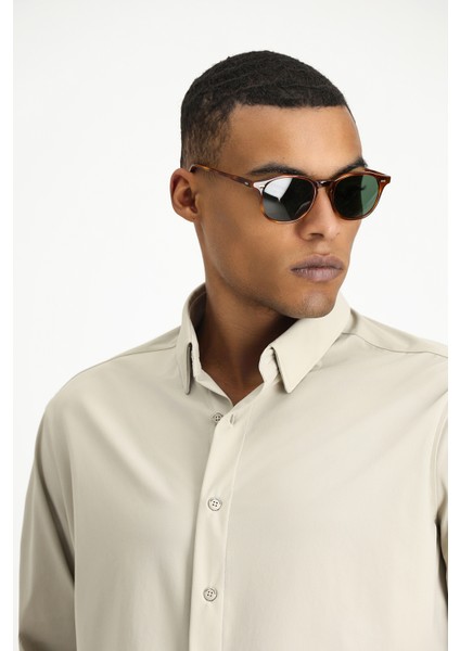 Techno-Line Uzun Kol Regular Fit Likralı Gömlek fırsatları