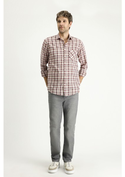 Uzun Kol Regular Fit Ekose Pamuk Gömlek fiyatları