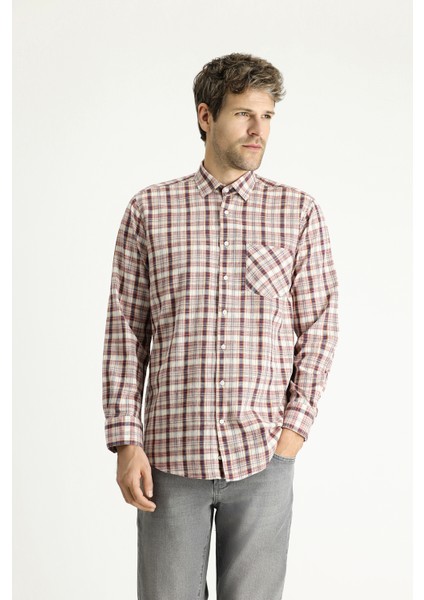 Uzun Kol Regular Fit Ekose Pamuk Gömlek fırsatları