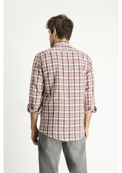 Uzun Kol Regular Fit Ekose Pamuk Gömlek indirimleri