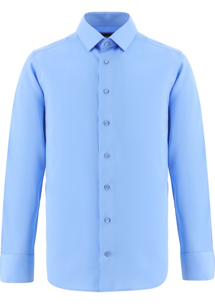 Uzun Kol Slim Fit Dar Kesim Non Iron Klasik Saten Pamuk Gömlek