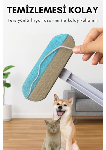 Evcil Hayvan Tüy Temizleme Fırçası Uzun Saplı Kolay Temizlenir ve Her Yüzey Için Uygun Casapetra fiyatları