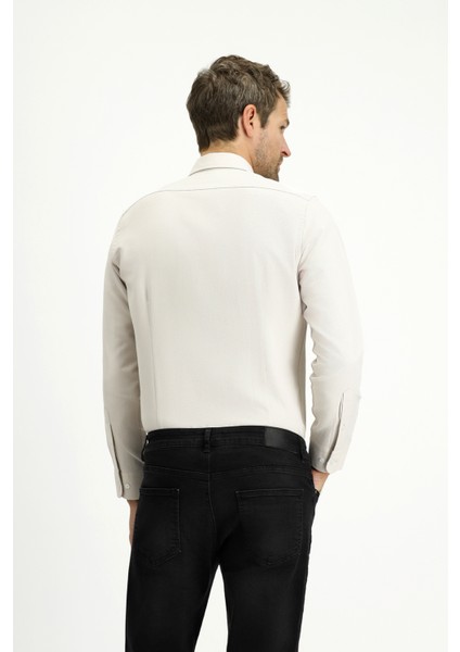 Uzun Kol Slim Fit Düğmeli Yaka Oxford Pamuklu Kolay Ütülenebilir Gömlek indirimleri