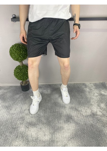 Regular Fit Kısa Boy Cepli File Astarlı Beli Bağcıklı Düz Hafif Kumaş Deniz Şortu fırsatları