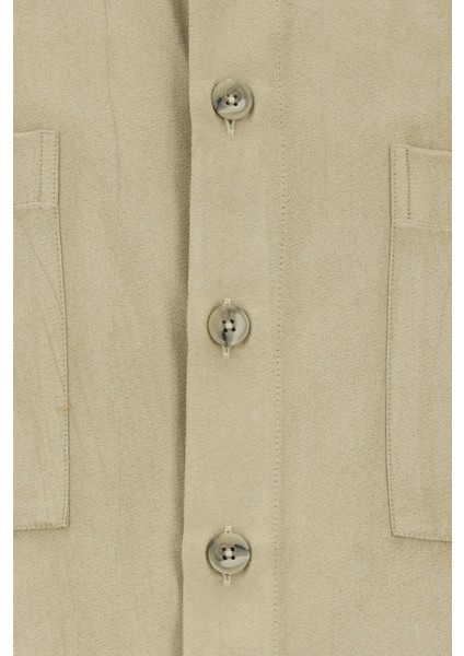 Uzun Kol Oversize Süet Gömlek modelleri