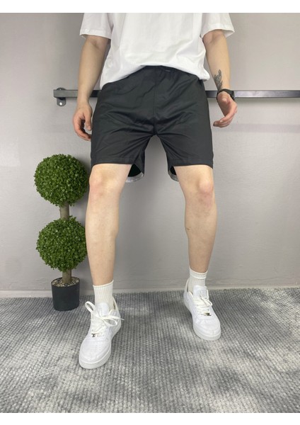 Regular Fit Kısa Boy Cepli File Astarlı Beli Bağcıklı Düz Hafif Kumaş Deniz Şortu fiyatları