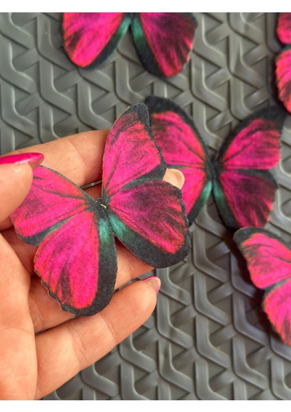 7x5 cm 5 Li Pembe Kelebek Arma Dikiş Aplike fiyatları