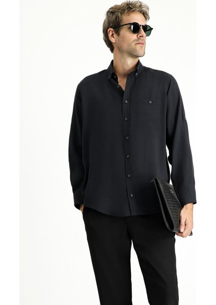 Uzun Kol Regular Fit Düğmeli Yaka Spor Gömlek