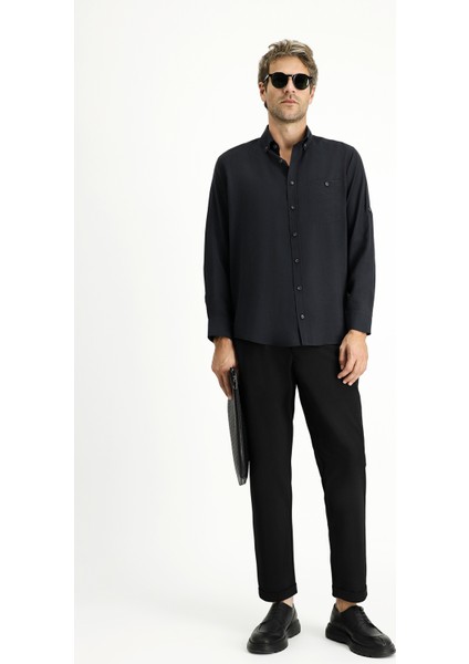 Uzun Kol Regular Fit Düğmeli Yaka Spor Gömlek fiyatları