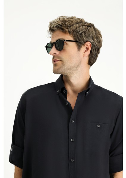 Uzun Kol Regular Fit Düğmeli Yaka Spor Gömlek fırsatları