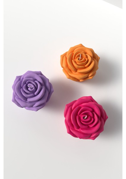 Gül Mum Silikon Kalıp - Rose Kalıp, Orta Boy Gül, Şakayık Şeklinde Mum Kalıbı 7 x 8.2 cm fiyatları