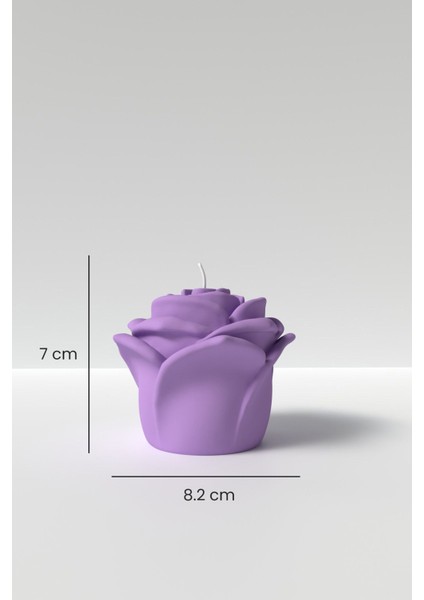 Gül Mum Silikon Kalıp - Rose Kalıp, Orta Boy Gül, Şakayık Şeklinde Mum Kalıbı 7 x 8.2 cm modelleri