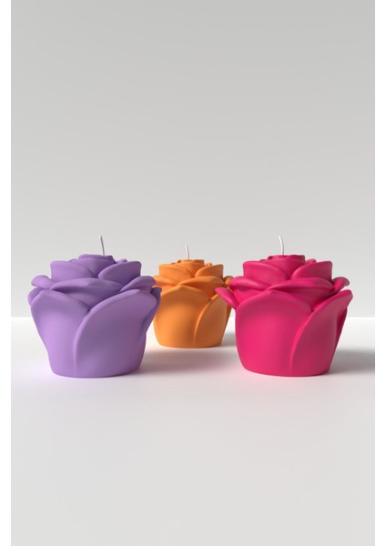 Gül Mum Silikon Kalıp - Rose Kalıp, Orta Boy Gül, Şakayık Şeklinde Mum Kalıbı 7 x 8.2 cm indirimleri