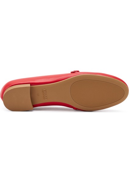 Kadın Babet 70P5 Frau Leather Ballet Flats With Strap indirimleri