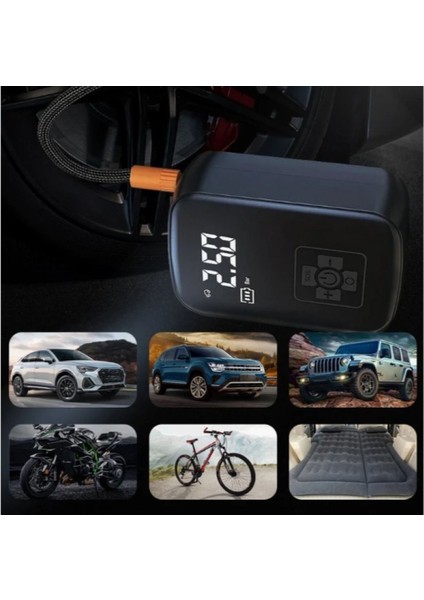 Şarjlı Hava Kompresörü Mini Taşınabilir Kompresör( Otomobil Motorsiklet Bisiklet Vb...) modelleri