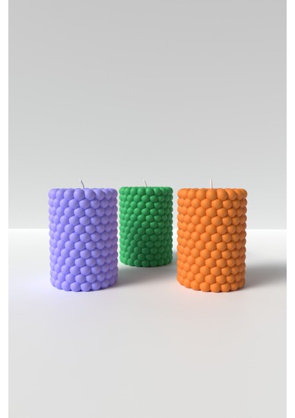 Silindir Bubble Mum Silikon Kalıp - Dekoratif Bubble Mum Kalıbı 8.7 x 6.2 cm fiyatları