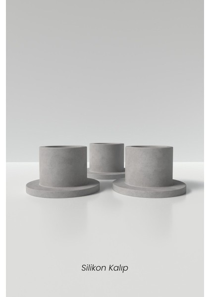 Beton Büyük Tealight Mumluk Şamdan Silikon Kalıp - Dekoratif Tealight Mumluk Kalıbı fiyatları