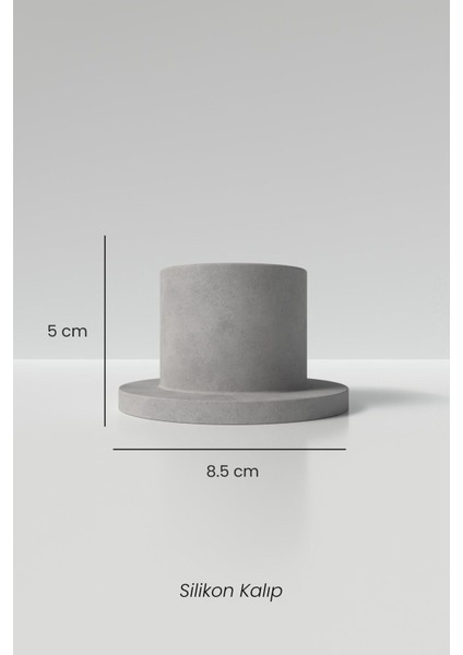 Beton Büyük Tealight Mumluk Şamdan Silikon Kalıp - Dekoratif Tealight Mumluk Kalıbı modelleri