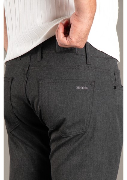 Erkek Antrasit Esnek Keten Pantolon indirimleri