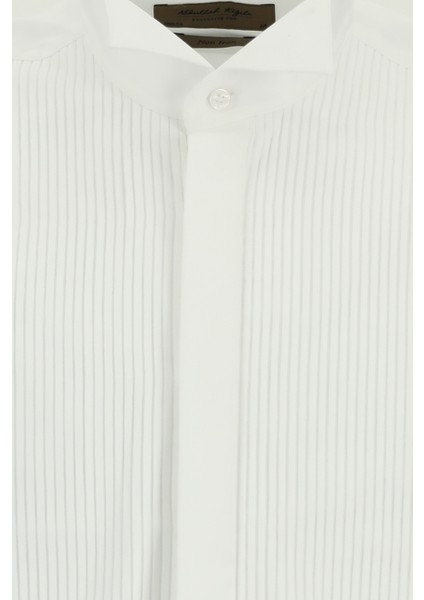 Ata Yaka Slim Fit Dar Kesim Pamuk Piliseli Gömlek modelleri