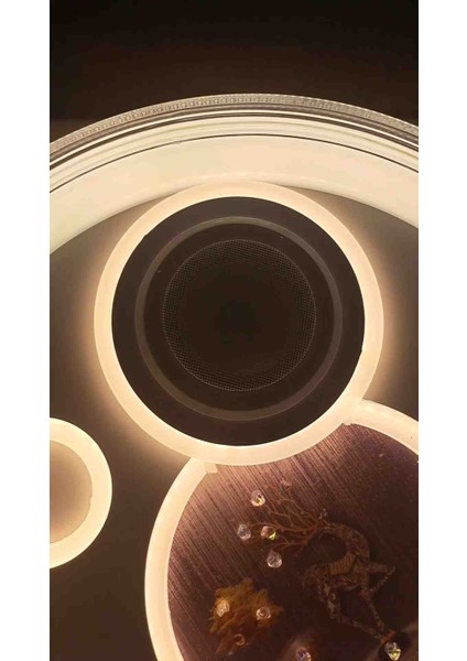 Ses Sistemli Tavana Sabit Üç Renk LED Plafonyer Avize modelleri