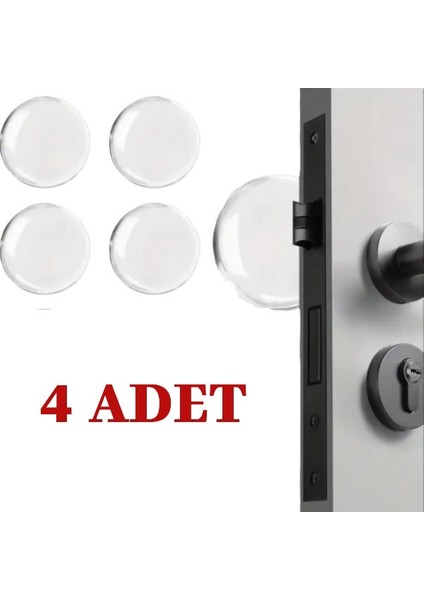 Şeffaf Silikon Mobilya ve Kapı Durdurucu Darbe Pedi 4'lü Set