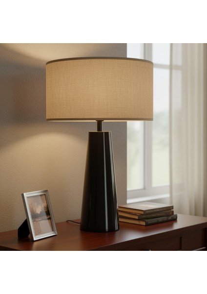 Derle Parlak Siyah Abajur fiyatları