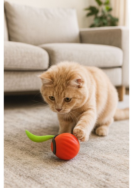 Kedi Oyun Topu Kendinden Hareketli Otomatik Hareketli Top Şarj Edilebilir Casapetra modelleri